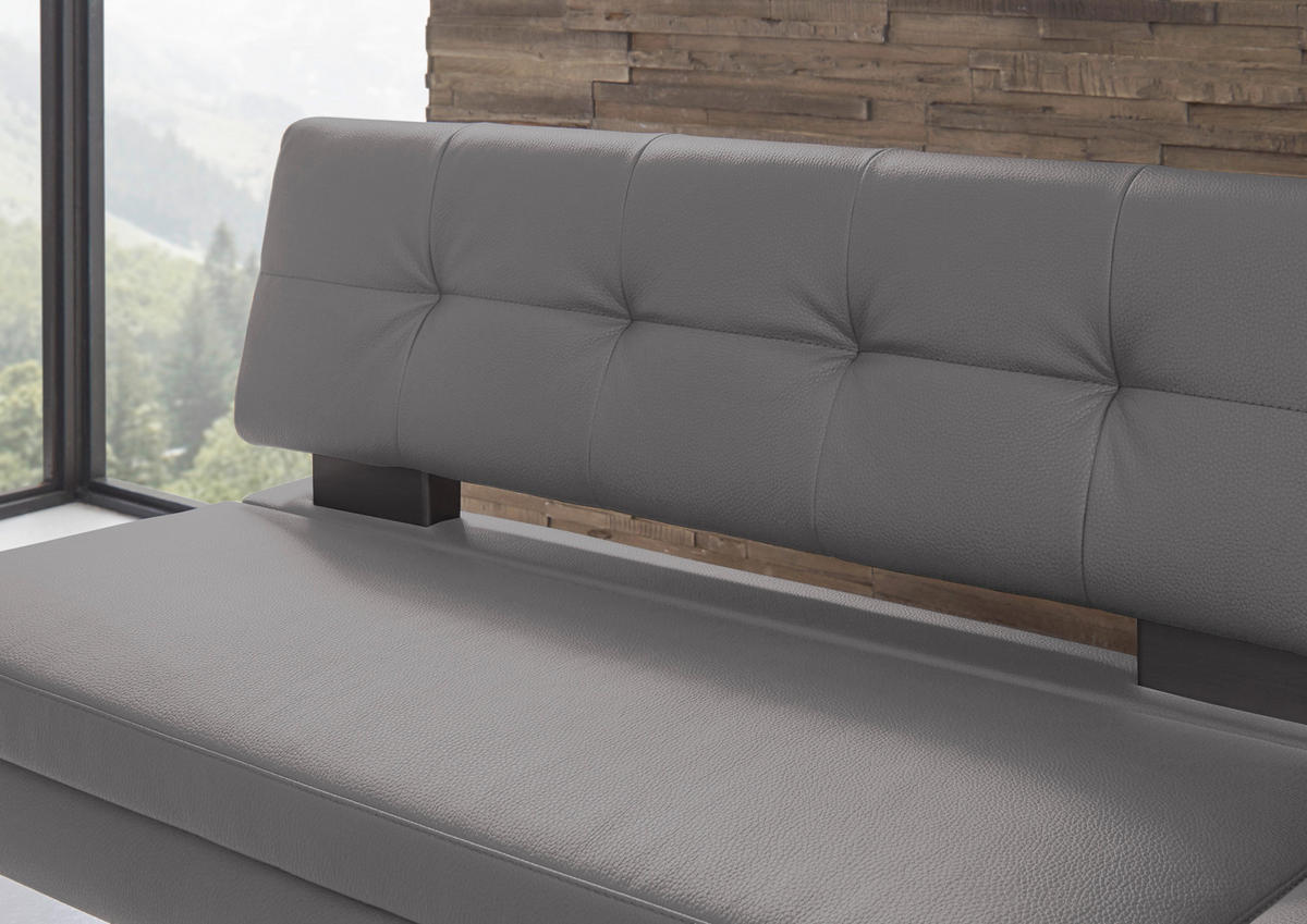 ECKBANK 200/158 cm Mikrofaser Grau   - Schwarz/Grau, Design, Textil/Metall (200/158cm) - Dieter Knoll