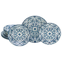 TAFELSERVICE Fresco 12-teilig  - Blau/Weiß, Basics, Keramik (30/30/25cm) - Creatable