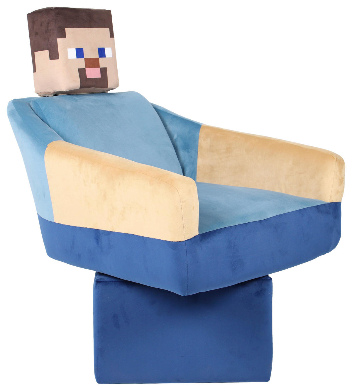 LOUNGESESSEL in Textil Blau, Multicolor  - Blau/Multicolor, MODERN, Textil (69/96/75cm) - Minecraft