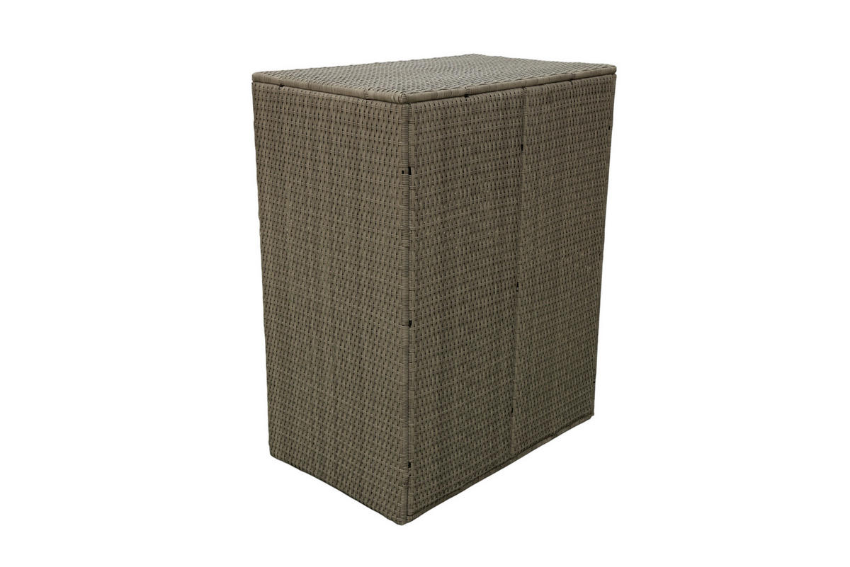 GARTENKOMMODE 90/113/55 cm  - Silberfarben/Braun, MODERN, Kunststoff/Metall (90/113/55cm) - Ambia Garden