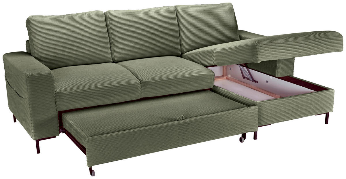 Freisteller von Carryhome ECKSOFA Olivgrün Cord.