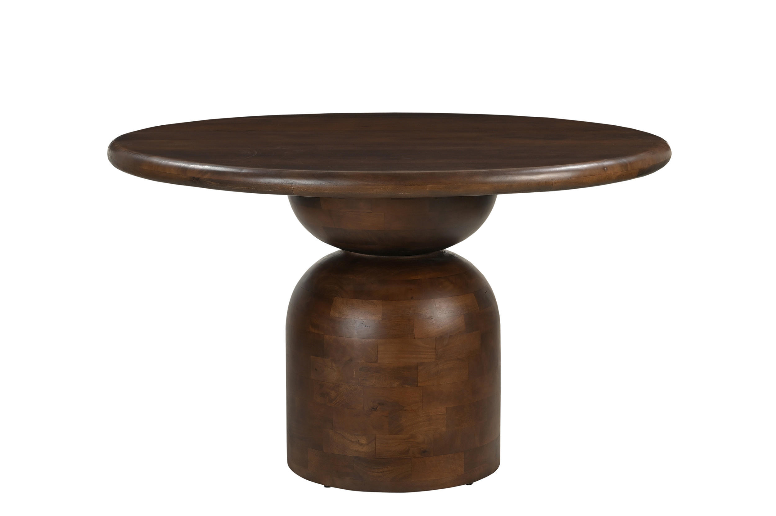 ESSTISCH 130/130/76 cm Echtholz  Holz rund Braun  - Braun, MODERN, Holz (130/130/76cm) - MID.YOU