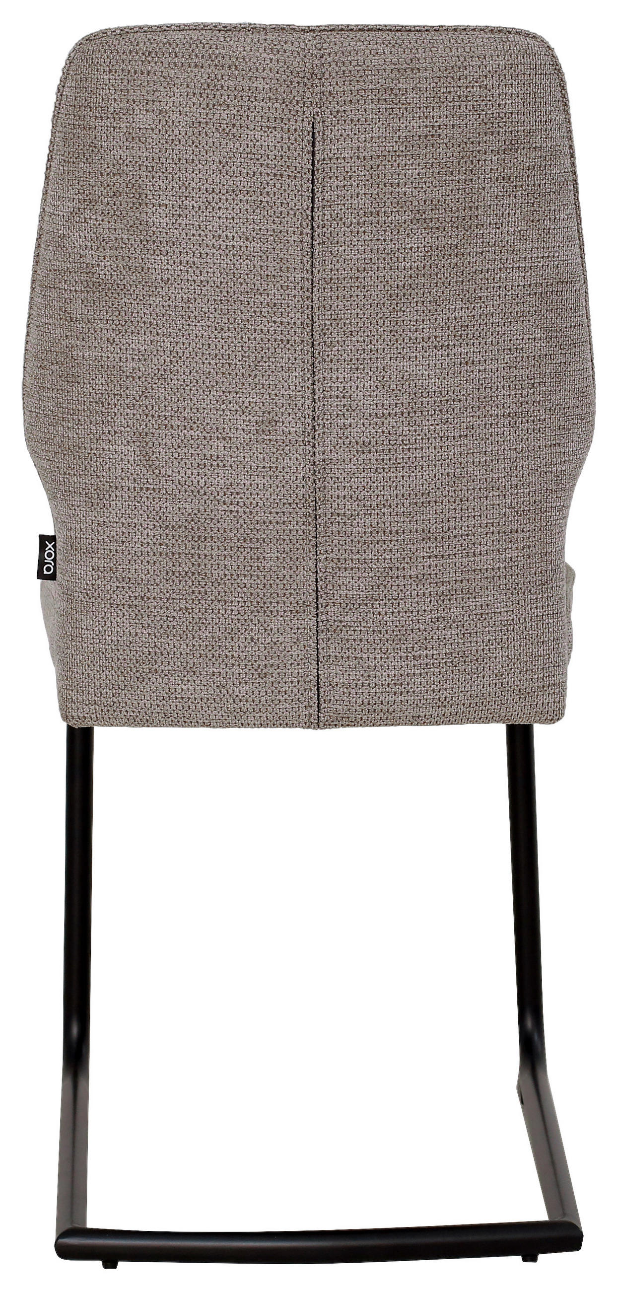 SZÁNKÓTALPAS SZÉK fém, textil taupe  - fekete/taupe, Design, textil/fém (45/91/62cm) - Xora