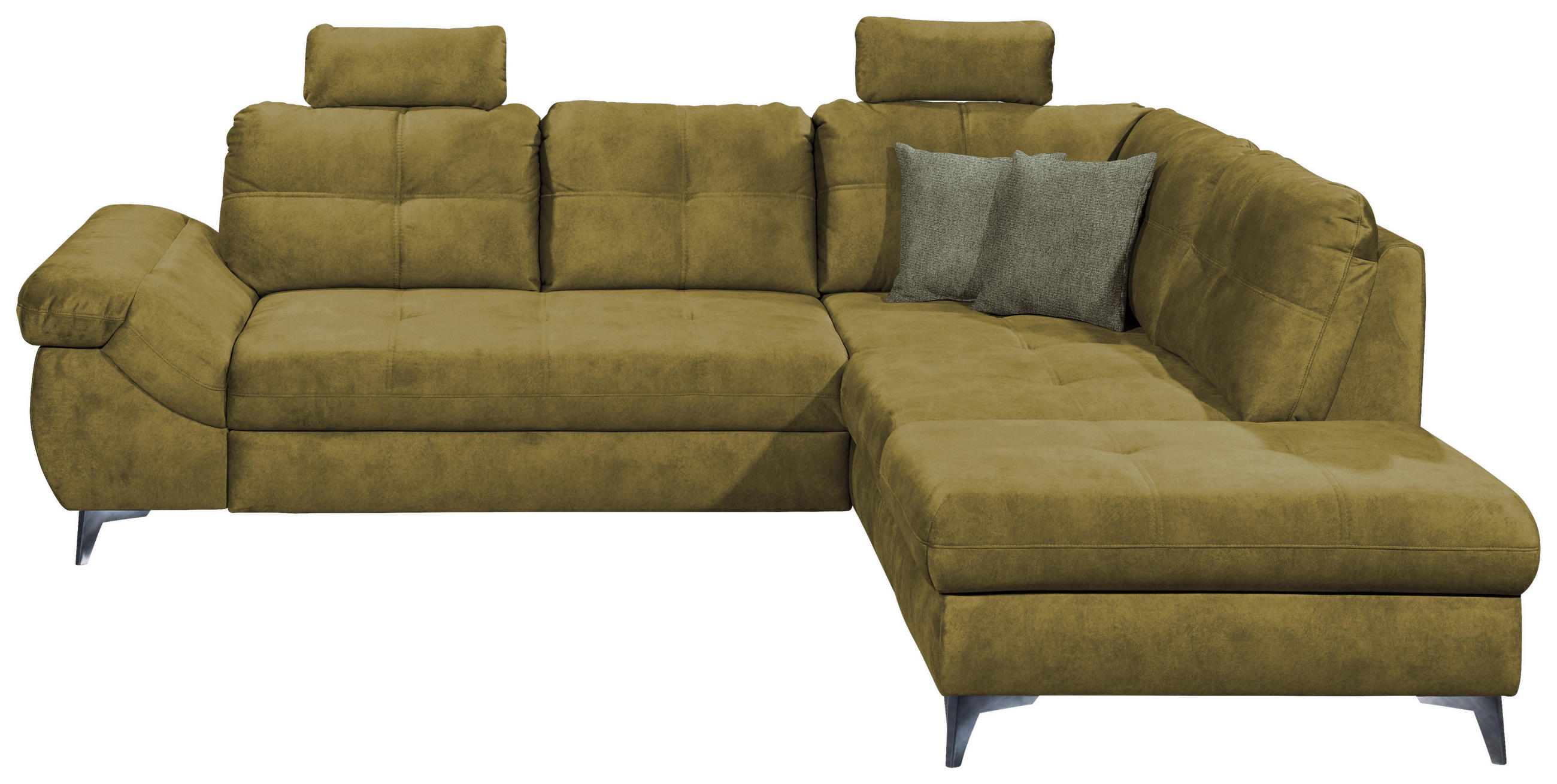 KUTNA GARNITURA tekstil  maslinasto zelena   - maslinasto zelena/crna, Konvencionalno, tekstil/plastika (275/218cm) - MID.YOU