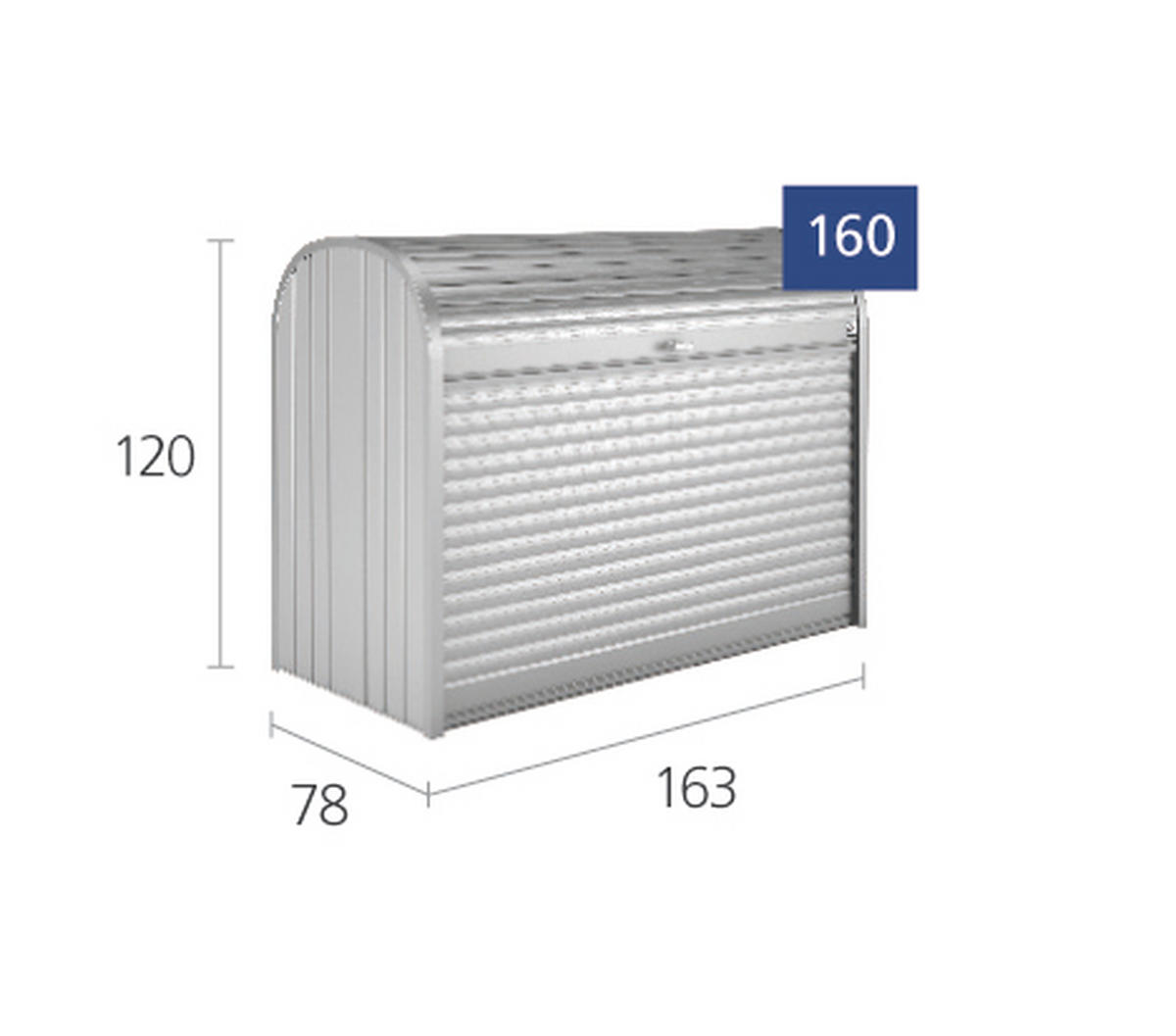 GERÄTESCHRANK - Grau, Design, Metall (163/120/78cm) - Biohort
