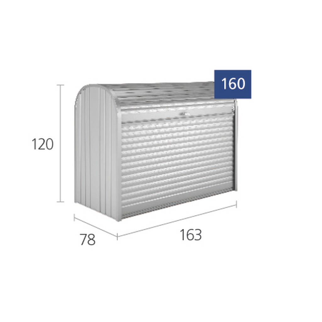 Thumbnail - Biohort Rollladenbox Storemax, Silber, Metall, 163x120x78 cm, Qualität aus Österreich, Aufbewahrung & Schutzhüllen, Gerä...