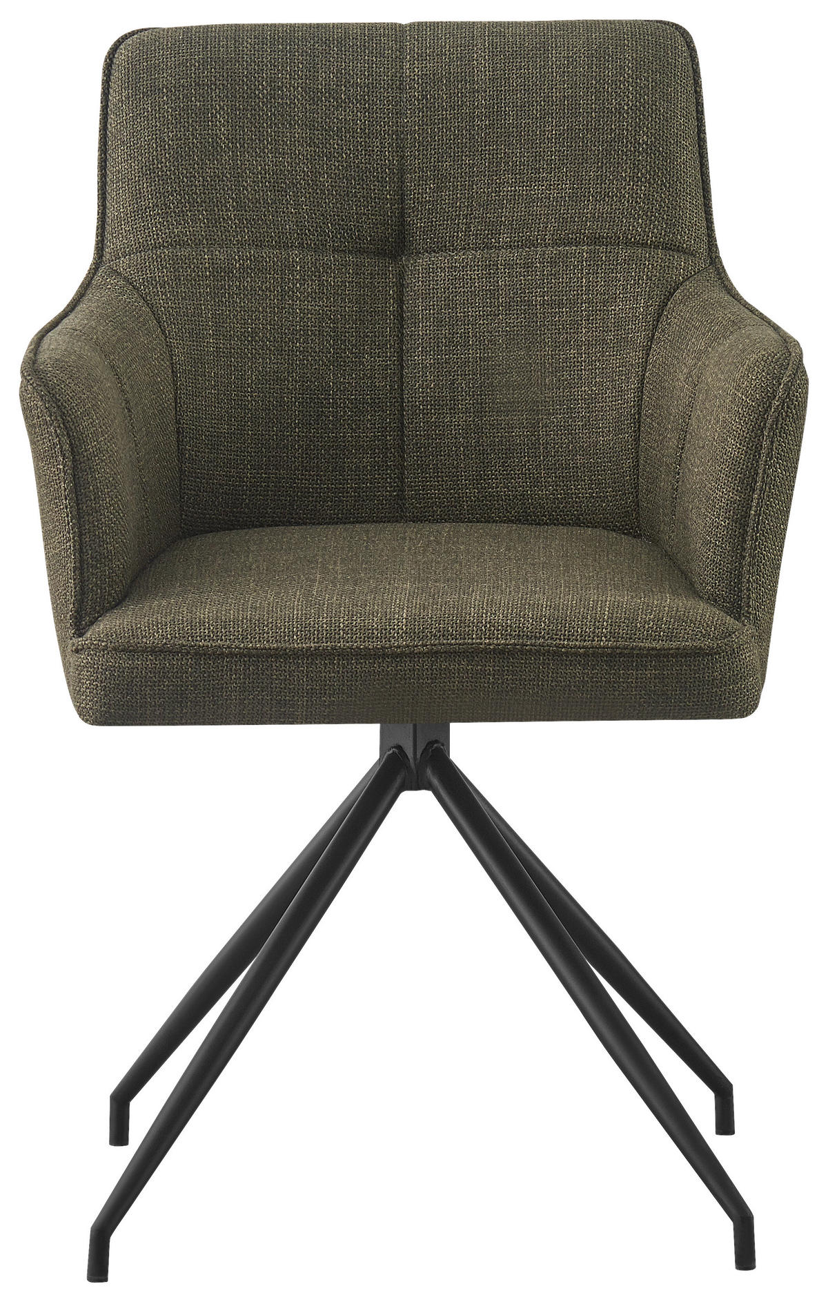 ARMLEHNSTUHL  in Eisen Webstoff  - Schwarz/Grün, Design, Textil/Metall (58/84/62,5cm) - Novel