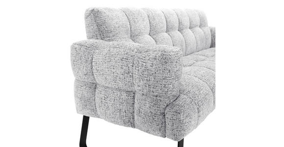 SITZBANK in Textil Weiß  - Schwarz/Weiß, Design, Textil/Metall (200/91/78cm) - Novel