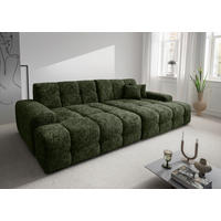 BIGSOFA in Struktur Waldgrün  - Waldgrün/Schwarz, MODERN, Kunststoff/Textil (304/87/155cm) - Livetastic