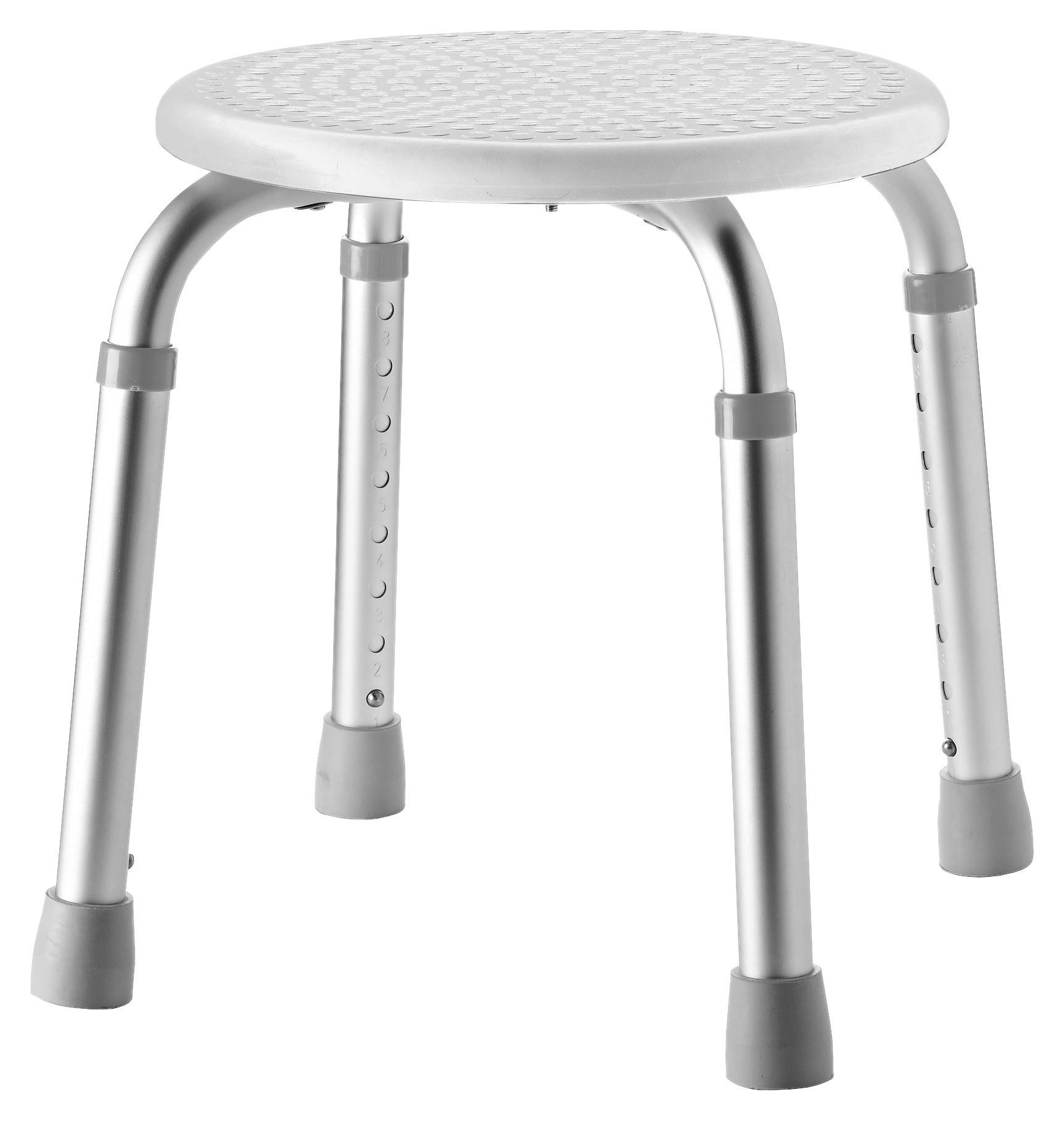 TUSOLÓ ÜLŐKE fém, műanyag  - fehér/szürke, Basics, műanyag/fém (32/35-53cm) - Sadena