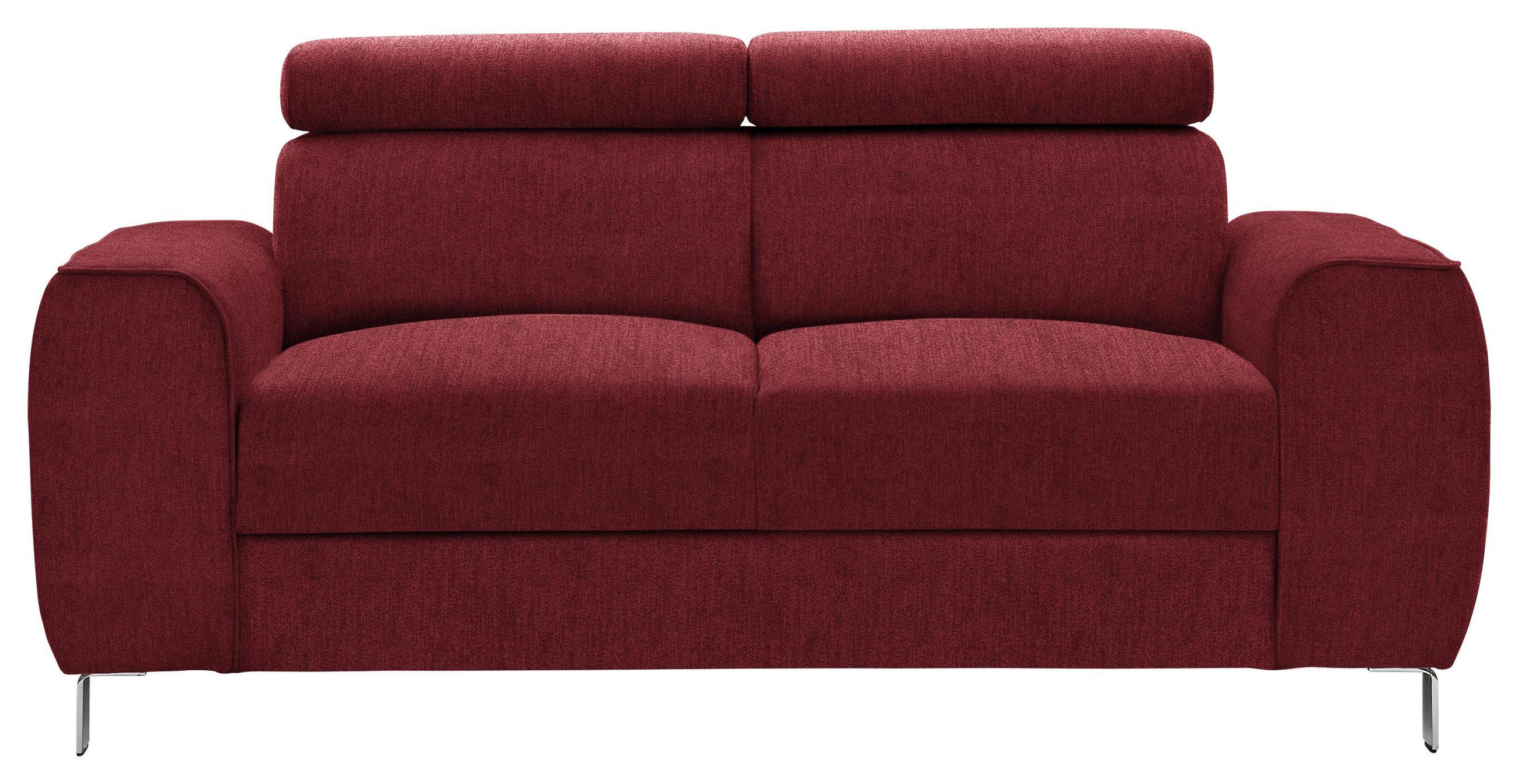 Zweisitzer-Sofa in Textil Rot
