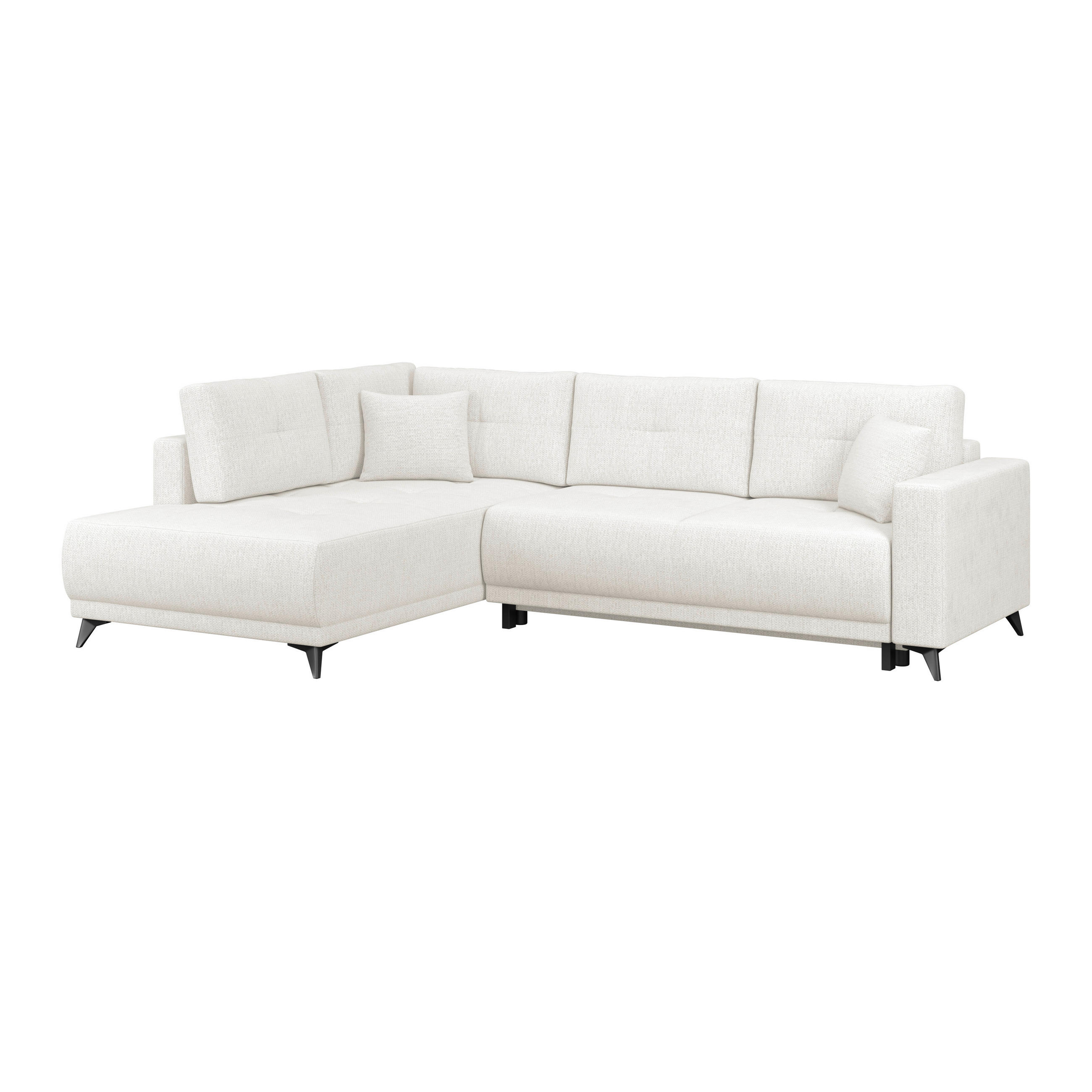 Ecksofa mit Schlaffunktion & Bettkasten Texas Creme