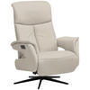 RELAXSESSEL in Leder Beige  - Beige/Schwarz, Design, Leder/Metall (78/106/88cm) - Welnova