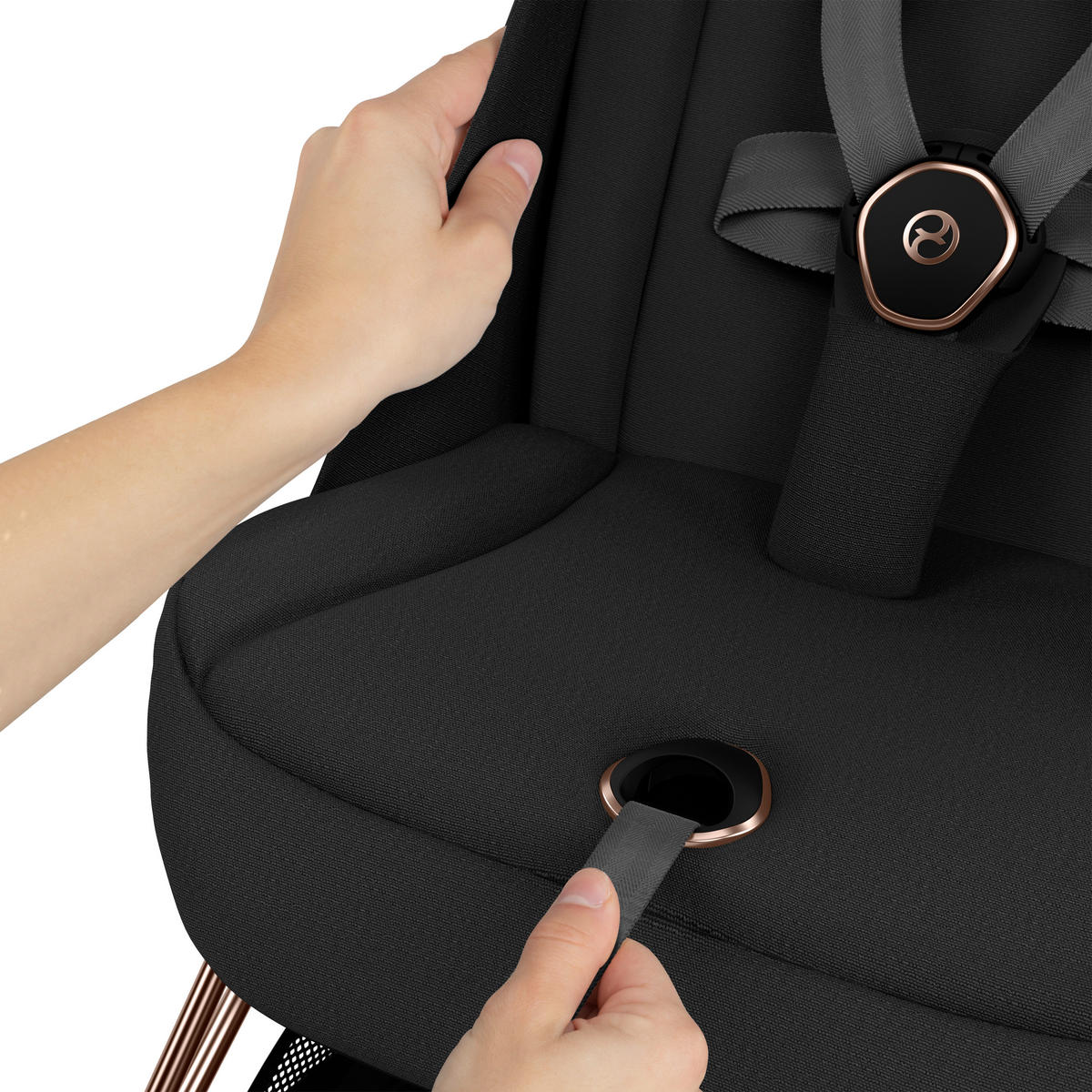 BUGGY Coya  - Roségold/Schwarz, Basics, Kunststoff/Textil (79/44/105cm) - cybex PLATINUM