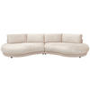 BIGSOFA Chenille Creme  - Creme/Schwarz, Design, Kunststoff/Textil (410/86/166cm) - Pure Home Lifestyle