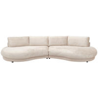 BIGSOFA  in Chenille Creme  - Creme/Schwarz, Design, Kunststoff/Textil (410/86/166cm) - Pure Home Lifestyle
