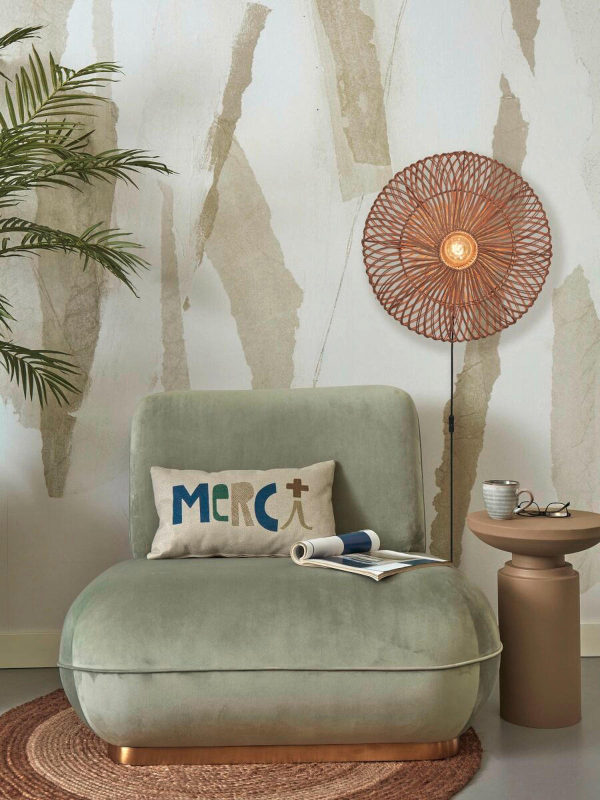WANDLEUCHTE - Naturfarben, Trend, Naturmaterialien (55/14cm) - Good & Mojo