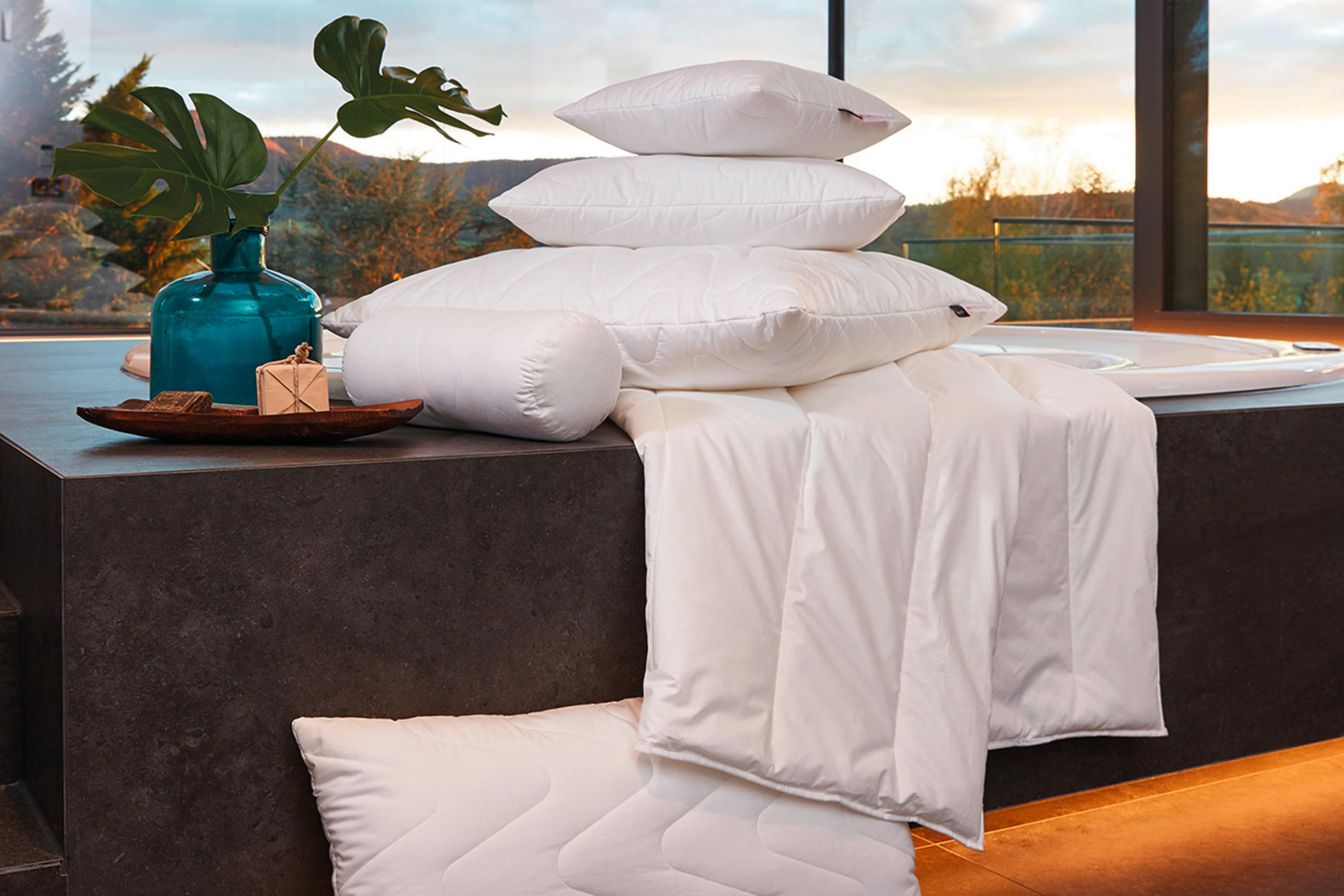 VIERJAHRESZEITENDECKE  Aqua Aktiv  155/220 cm   - Weiß, Basics, Textil (155/220cm) - Centa-Star