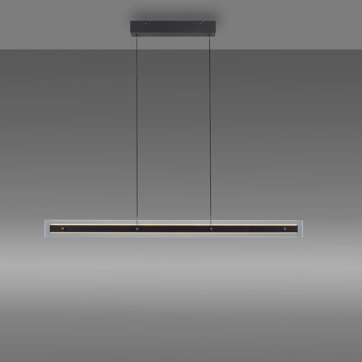 LED-PENDELLEUCHTE 105/8/200 cm  - Schwarz, Design, Kunststoff/Metall (105/8/200cm) - Schöner Wohnen