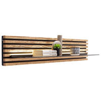 WANDBOARD  125/24/24 cm  - Eichefarben, Design, Glas/Holz (125/24/24cm) - Schöner Wohnen