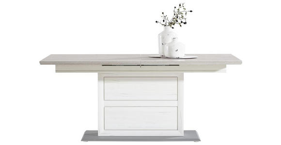 ESSTISCH Grau, Weiß rechteckig  Variantenauswahl  - Weiß/Grau, LIFESTYLE, Holzwerkstoff (160-200/90/76,2cm) - Hom`in