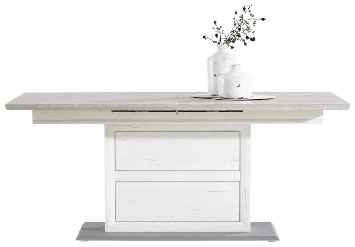 ESSTISCH rechteckig Grau, Weiß  - Weiß/Grau, LIFESTYLE, Holzwerkstoff (160-200/90/76,2cm) - Hom`in