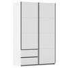 SCHWEBETÜRENSCHRANK in Weiss  - Weiss/Grau, Modern, Holzwerkstoff (131/210/59cm) - Rauch Möbel