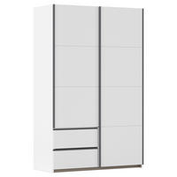 SCHWEBETÜRENSCHRANK in Weiss  - Weiss/Grau, Modern, Holzwerkstoff (131/210/59cm) - Rauch Möbel