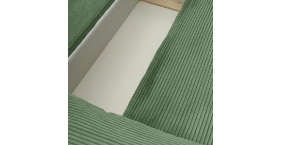 CloseUp von Carryhome ECKSOFA Olivgrün Cord.