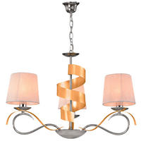 PENDELLAMPA Denis 68/68/100 cm  - kromfärg/guldfärgad, Klassisk, metall/plast (68/68/100cm)