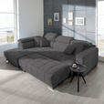 ECKSOFA in Mikrofaser Grau  - Chromfarben/Grau, Design, Textil/Metall (207/301cm) - Xora