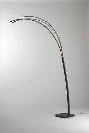 LED-STEHLEUCHTE - Anthrazit, Basics, Metall (175/208cm) - BOPP