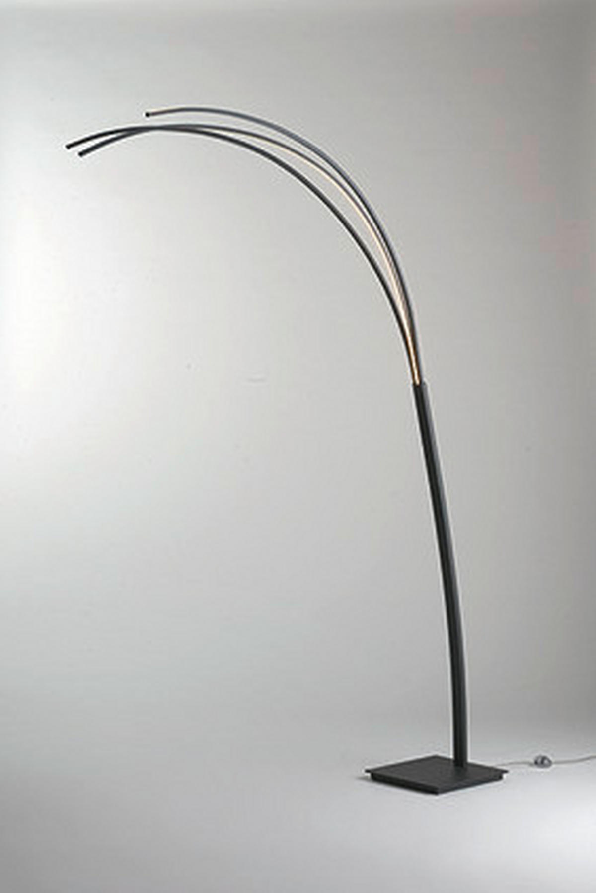 LED-STEHLEUCHTE - Anthrazit, Basics, Metall (175/208cm) - BOPP