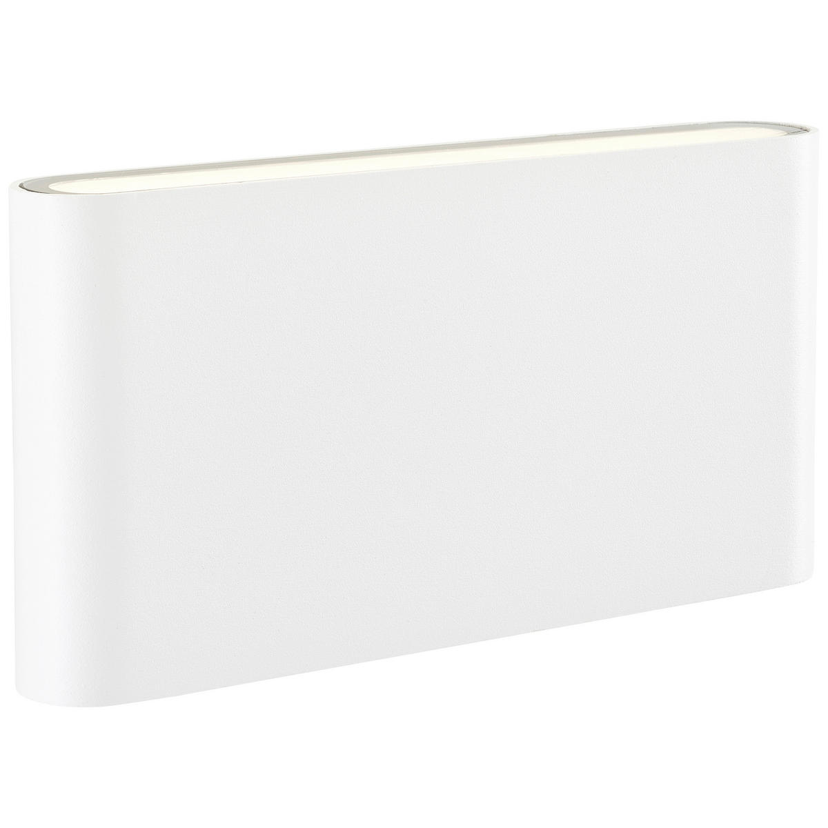 AUSSENWANDLEUCHTE - Weiss, Design, Glas/Metall (9/17,5/2,9cm) - Brilliant