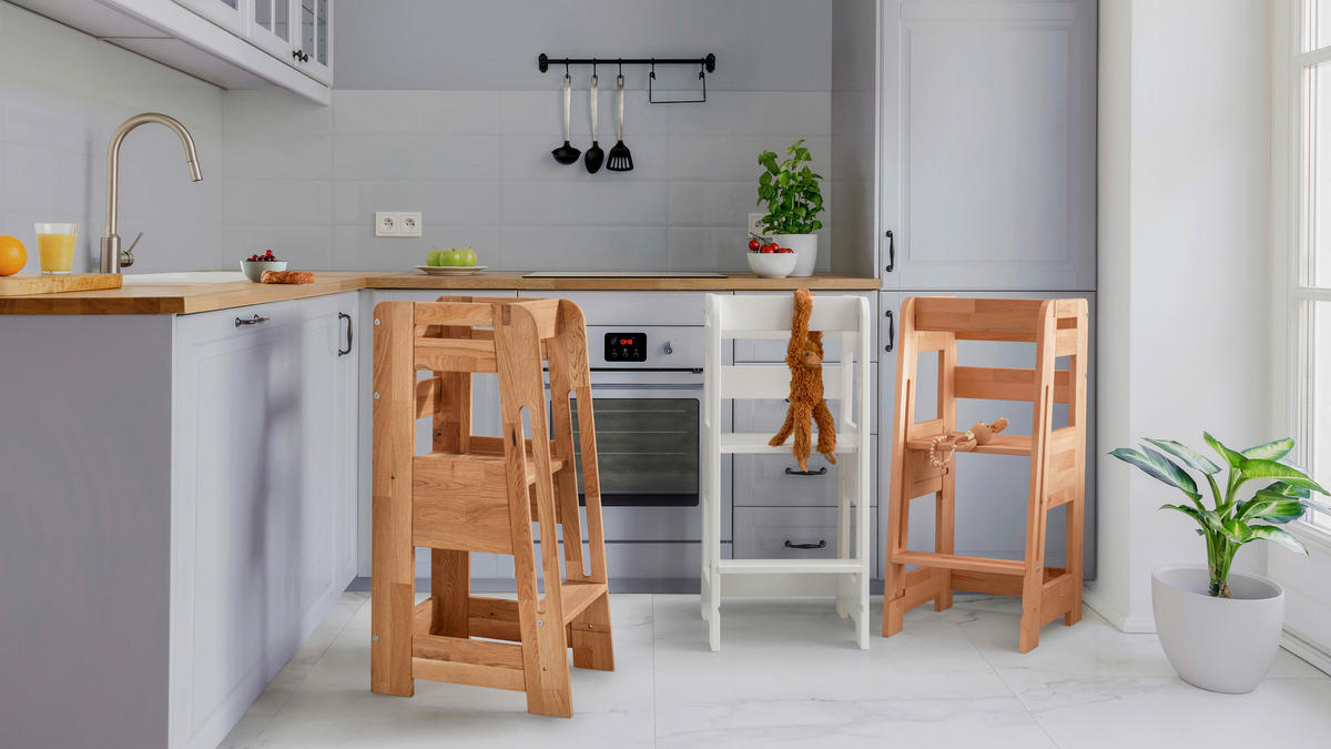 LERNTURM  - Weiß, LIFESTYLE, Holz (40/89/52cm) - Ben'n'jen