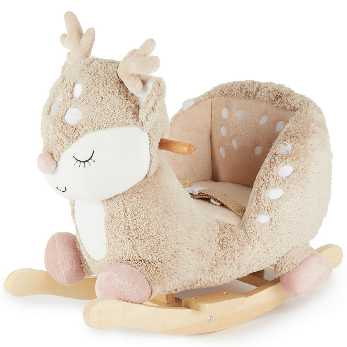 SCHAUKELTIER - Beige, Basics, Holz/Textil (26,5/60/52cm)