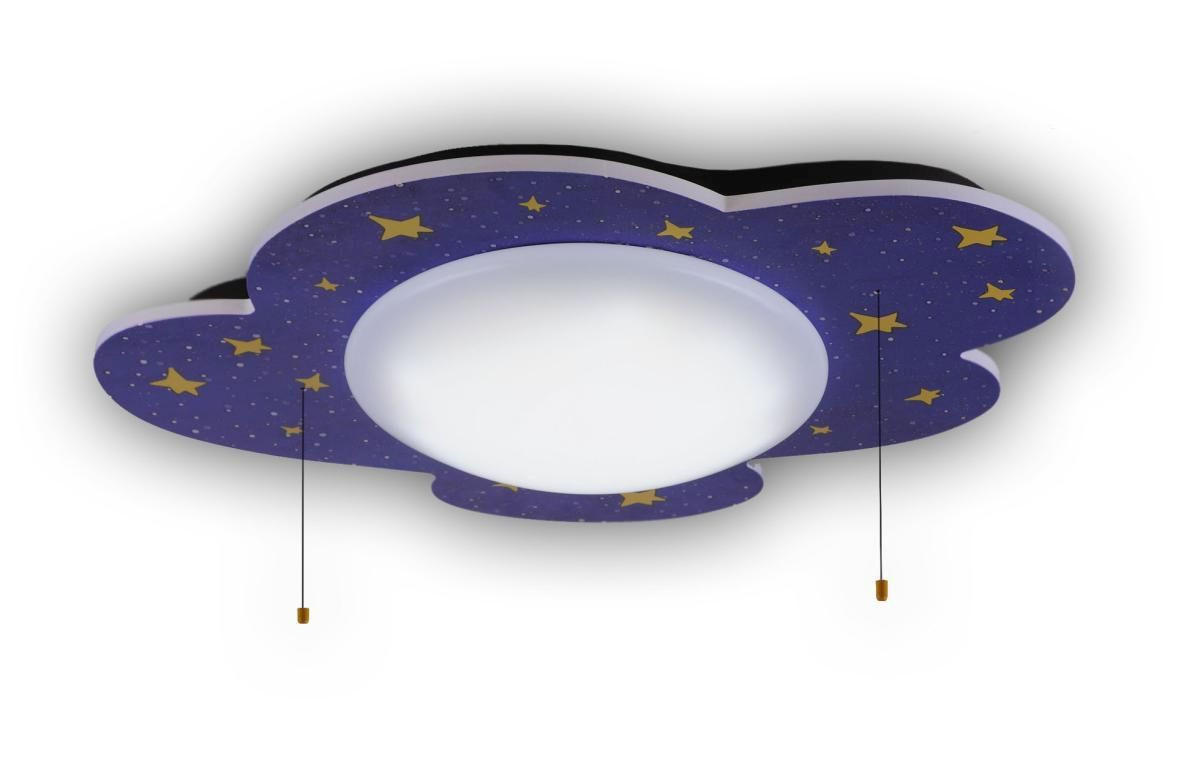 KINDERDECKENLEUCHTE Sternenhimmel 74/57/10 cm   - Multicolor, Design, Holz/Kunststoff (74/57/10cm)