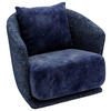 SESSEL in Plüsch, Bouclé Blau  - Blau/Schwarz, Design, Textil/Metall (83/80/75cm) - Livetastic