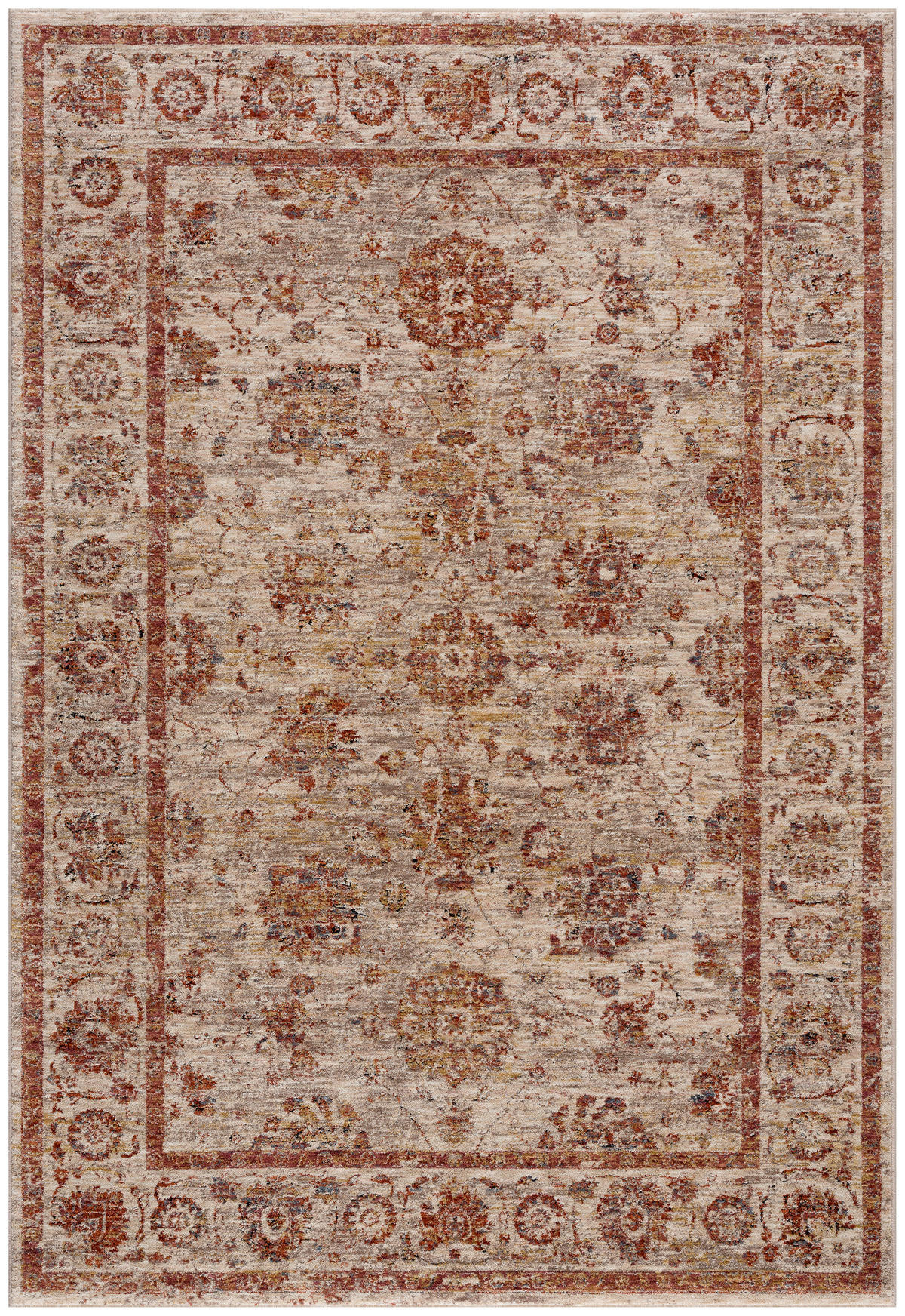 WEBTEPPICH 80/150 cm Creme, Rot  - Rot/Creme, LIFESTYLE, Textil (80/150cm) - Novel