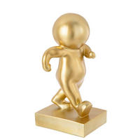 SKULPTUR - Goldfarben, Basics, Kunststoff/Stein (24/23/46,5cm)