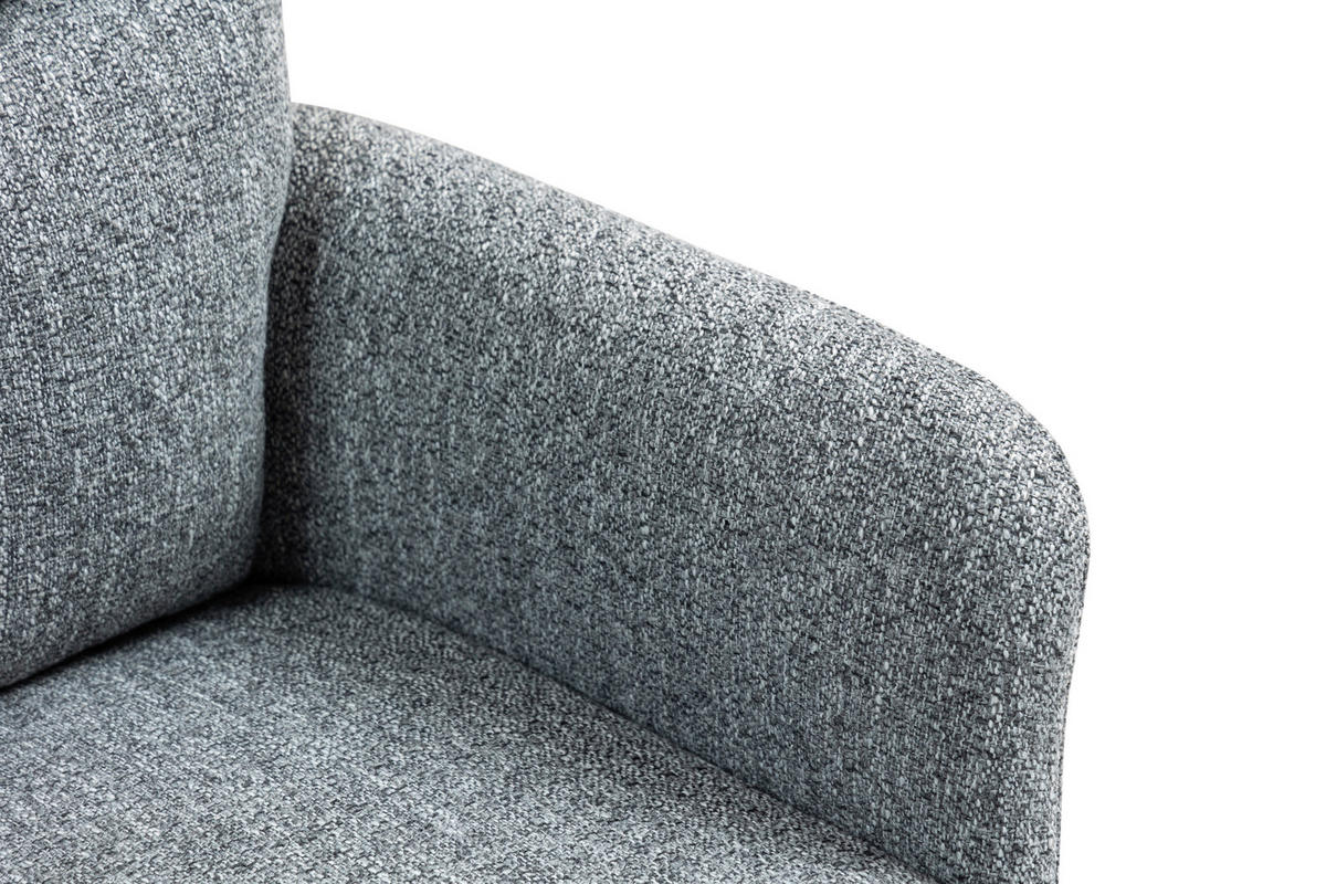 ARMLEHNSTUHL  in Eisen  - Schwarz/Grau, KONVENTIONELL, Textil/Metall (60/95/67cm) - MID.YOU