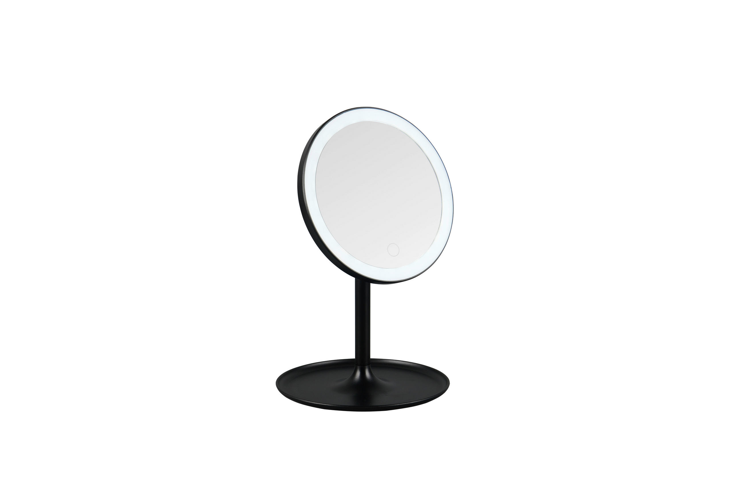 LEUCHTSPIEGEL 18/28,5/18 cm  - Schwarz, Basics, Glas/Kunststoff (18/28,5/18cm) - Milino