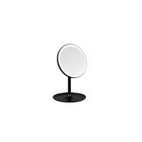 LEUCHTSPIEGEL 18/28,5/18 cm  - Schwarz, Basics, Glas/Kunststoff (18/28,5/18cm) - Milino