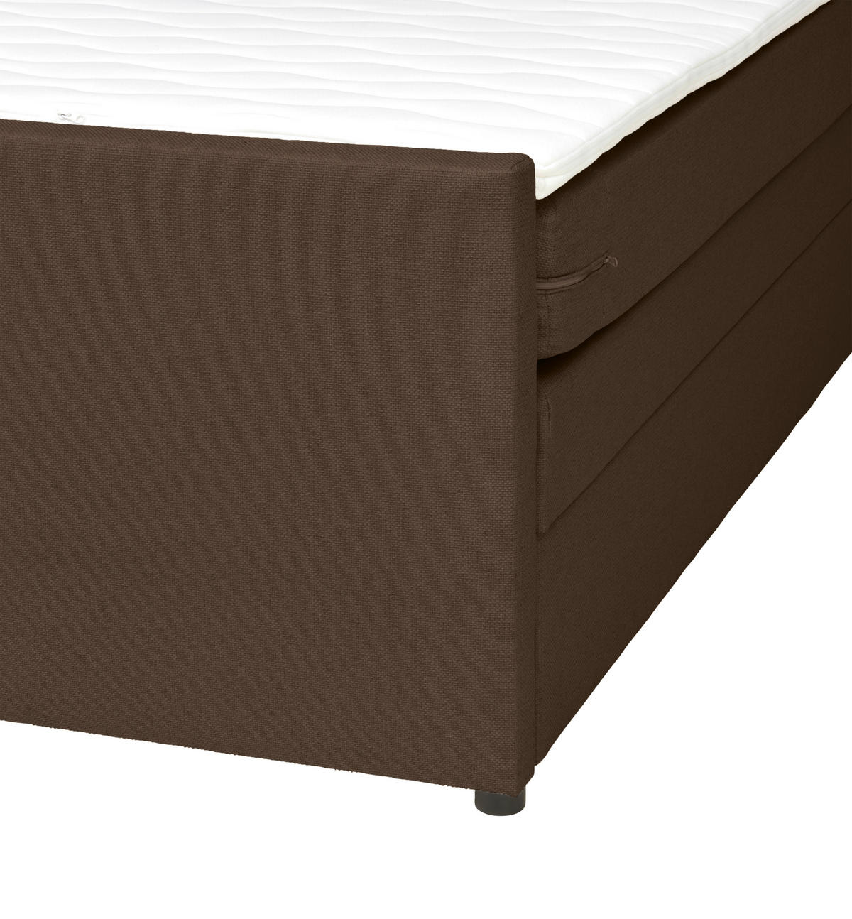 BOXSPRING-ÁGY 100/200 cm  barna  - barna/fekete, Modern, textil/fa (100/200cm) - MID.YOU
