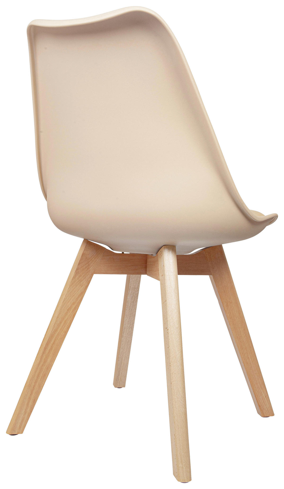 STUHL-SET 4 Stück  in Lederlook  - Beige/Buchefarben, MODERN, Holz/Textil (48/87/56cm) - MID.YOU