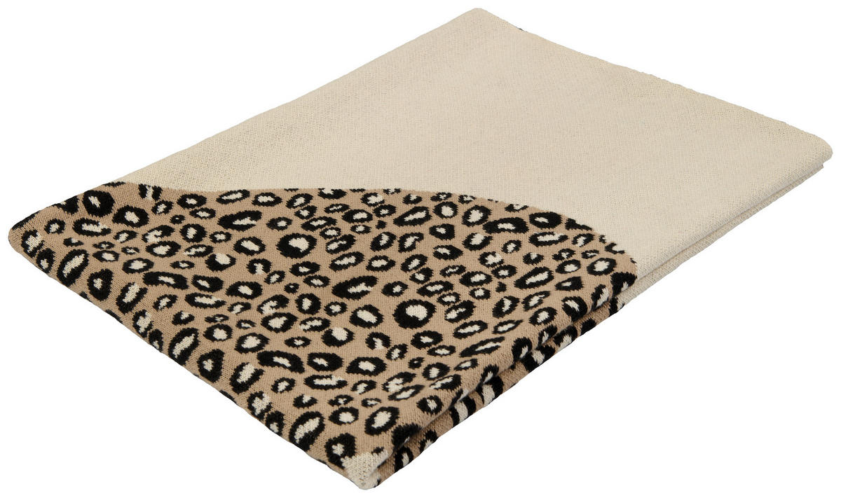 PUHA TAKARÓ 80/100 cm  - natúr színű/fekete, Trend, textil (80/100cm) - Patinio