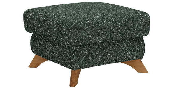 HOCKER Bouclé Grün - Eichefarben/Grün, MODERN, Holz/Textil (65/47/65cm) - Valnatura