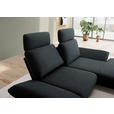 ECKSOFA  in Flachgewebe Anthrazit  234/155 cm  - Anthrazit/Schwarz, Design, Textil/Metall (234/155cm) - Dieter Knoll