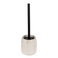WC-BÜRSTENGARNITUR - Goldfarben/Schwarz, Basics, Keramik/Kunststoff (12/38/12cm) - Schöner Wohnen