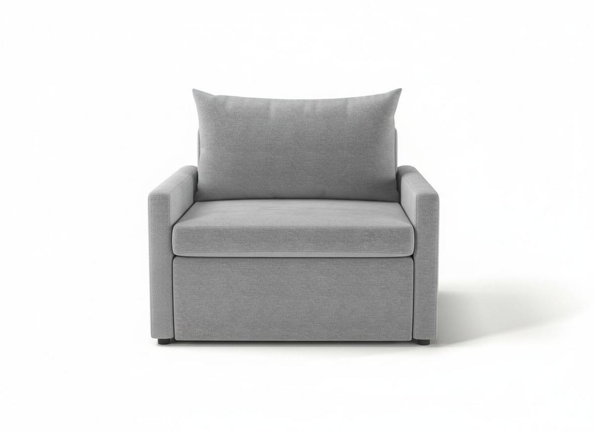 SCHLAFSESSEL COLOGNE Flachgewebe Grau Liegefunktion, gepolsterte Armlehnen Stauraum, Rückenkissen  - Schwarz/Grau, Design, Kunststoff/Textil (92/89/103cm) - MID.YOU